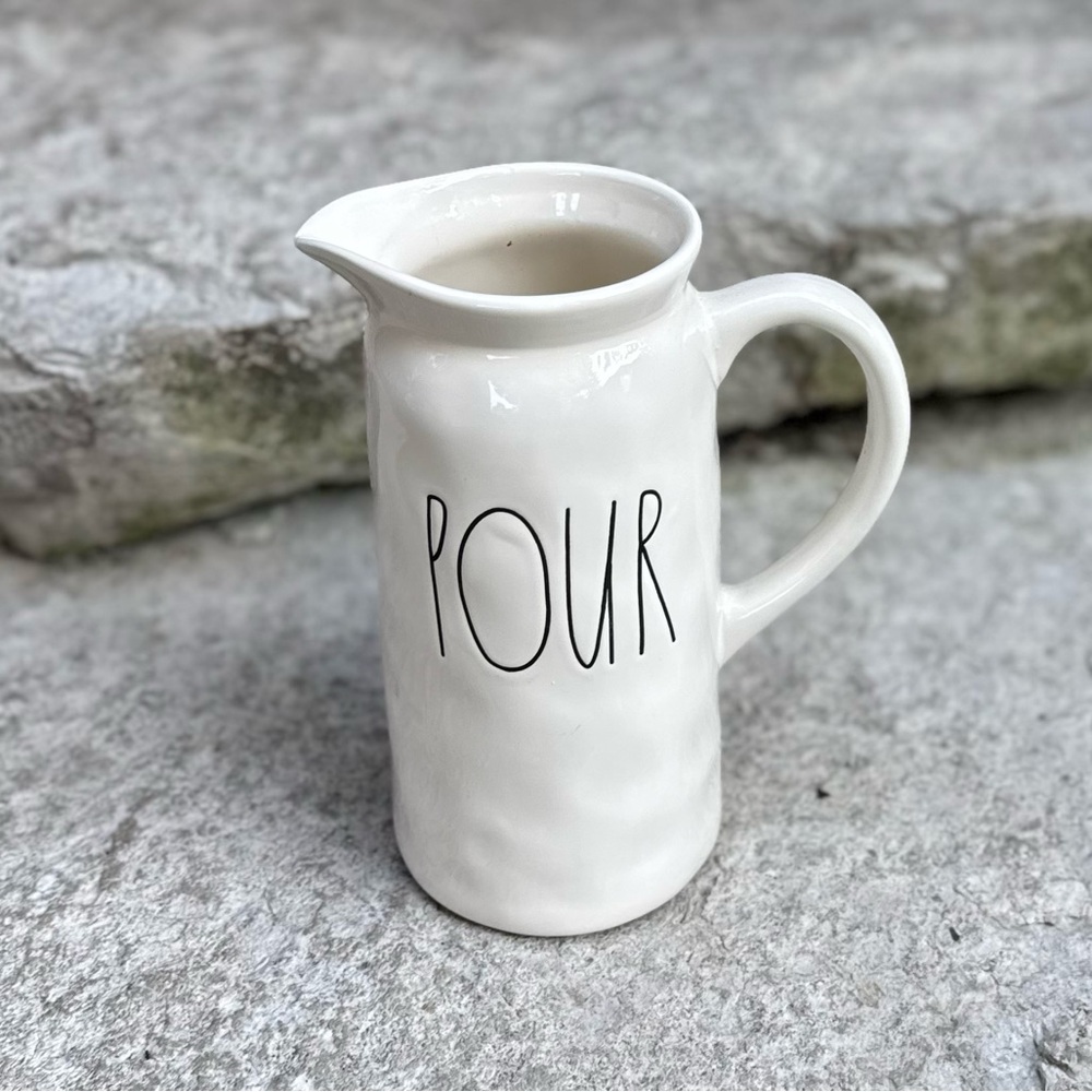 Rae Dunn White POUR Pitcher